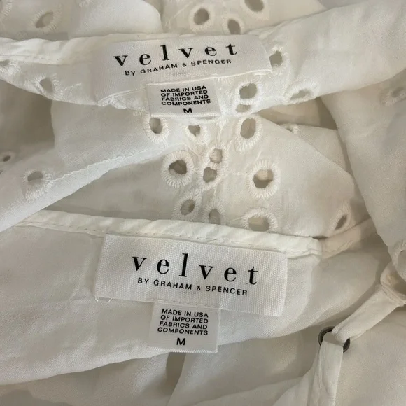 White Flowy Eyelet Dress with Slip by Velvet Graham & Spencer - Picture 7 of 10